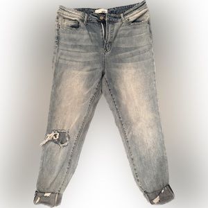 VerVet Hi-Rise Distressed Skinny Cuffed Jeans size 31